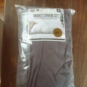 Utopia Oeko Tex Grey Queen Duvet Cover Set